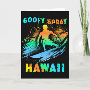 Surfing California Funny Goofy Foot Graphic Surfer Card