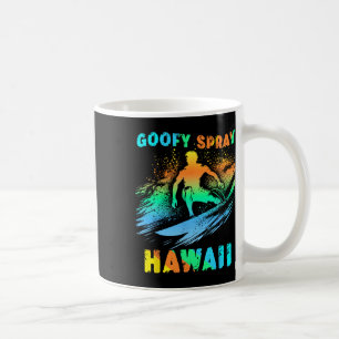 Surfing California Funny Goofy Foot Graphic Surfer Coffee Mug