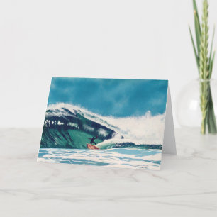 Surfing California Surfer Greeting Card Art