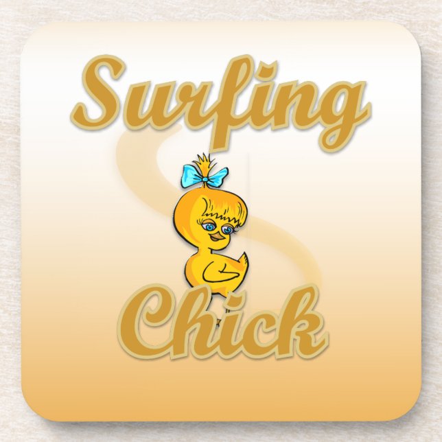 Surfing Chick Coaster (Front)