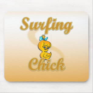 Surfing Chick Mouse Pad