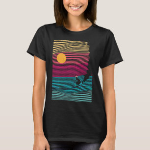 Surfing Christmas In July Retro Beach Summer Vacat T-Shirt
