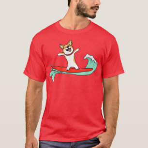Surfing Corgi Gifts For Men, Women And Kids, Funny T-Shirt