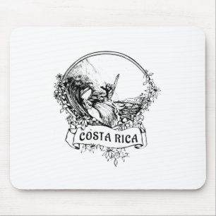 Surfing Costa Rica Vintage Retro Throwck Surfer Va Mouse Pad