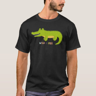 Surfing Crocodile Funny Animal Lover Cool Kids, Al T-Shirt