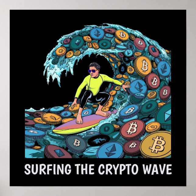 Surfing Crypto Poster (Front)