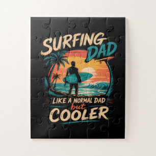 Surfing Dad Like A Normal Dad But Cooler Summer Jigsaw Puzzle