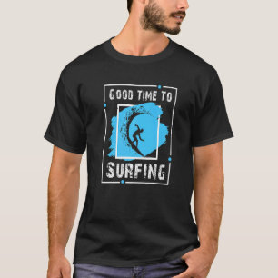 Surfing Dad Surfboard Summer Vacation Beach Palm A T-Shirt