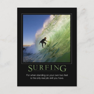 Surfing_Demotivational Poster Postcard