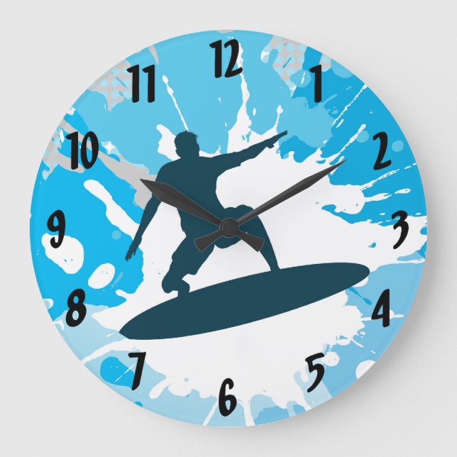 Surfing Design Wall Clock (Front)