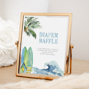 Surfing Diaper Raffle Sign 