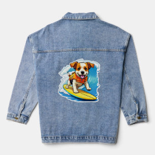 Surfing Dog Denim Jacket