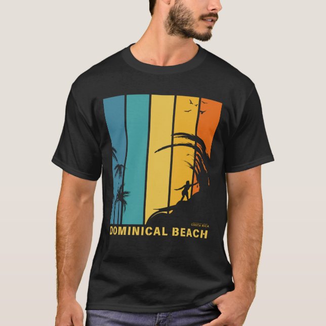Surfing Dominical Beach Costa Rica T-Shirt (Front)
