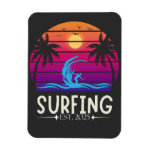 Surfing Est. 2025 Retro Vintage Vacay Mode Surf  