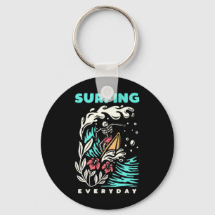 Surfing Everyday Key Ring