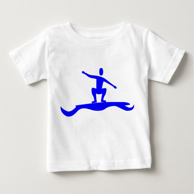 Surfing Figure - Blue Baby T-Shirt (Front)