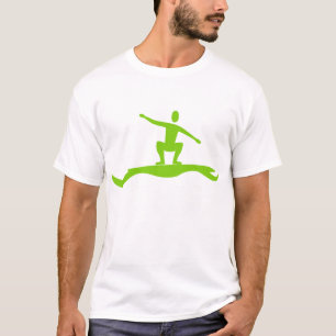 Surfing Figure - Martian Green T-Shirt