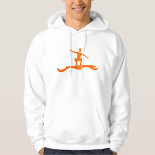 Surfing Figure - Orange Hoodie