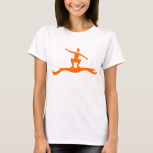 Surfing Figure - Orange T-Shirt