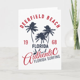 Surfing Florida Deerfield Beach 1968 Summer Vacati Card