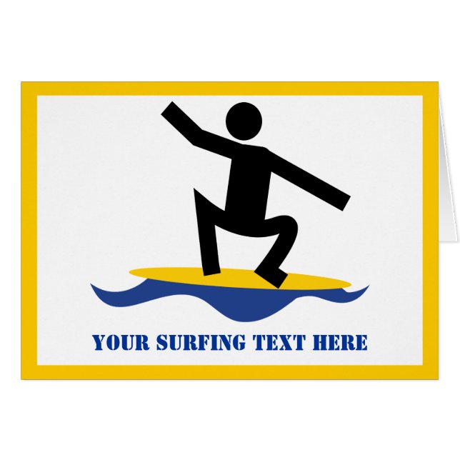 Surfing gifts, surfer on his surfboard custom (Front Horizontal)
