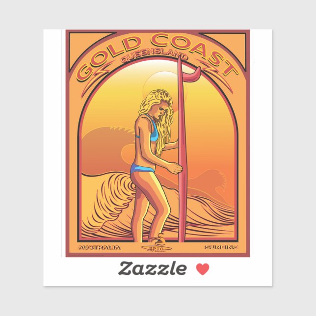 SURFING GOLD COAST QUEENSLAND AUSTRALIA (Sheet)