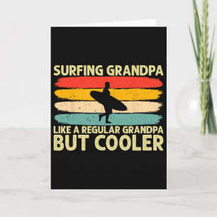 Surfing Grandpa Design Father Day Surfer Grandfath Card