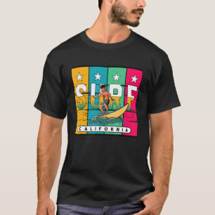 Surfing Guy Cali Beaches Surf California Surfer Bu T-Shirt