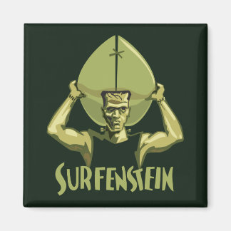 Surfing Halloween Frankenstein Magnet