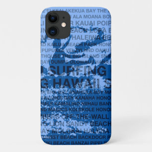 Surfing Hawaii Cutback Hawaiian Surfer - Blue iPhone 11 Case