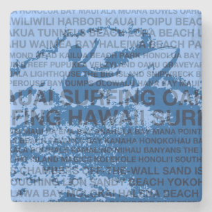 Surfing Hawaii Cutback Hawaiian Tiki Bar Coaster