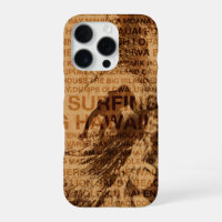 Surfing Hawaii Green Room Faux Wood Surfer