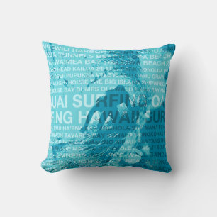 Surfing Hawaii Green Room Hawaiian Pillows