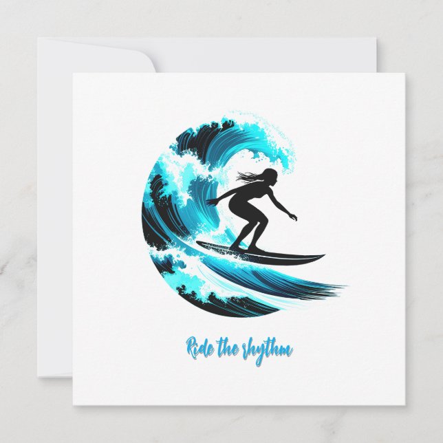 surfing holiday card (Front)