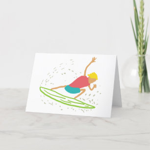 Surfing Holiday Card