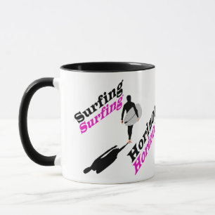 Surfing horizon mug