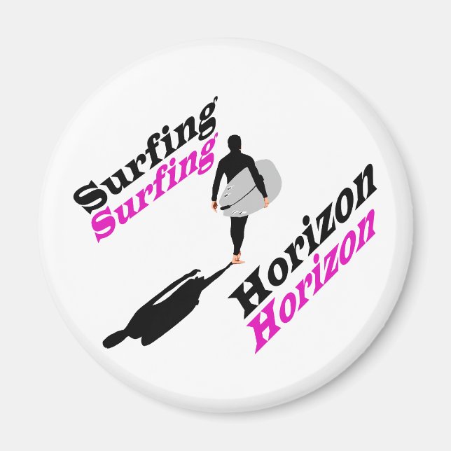 Surfing horizon T-Shirt Magnet (Front)