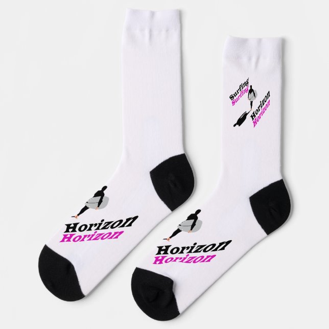 Surfing horizon T-Shirt Socks (Left)
