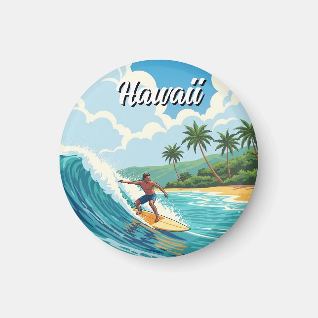 Surfing in Hawaii  Magnet (Front)