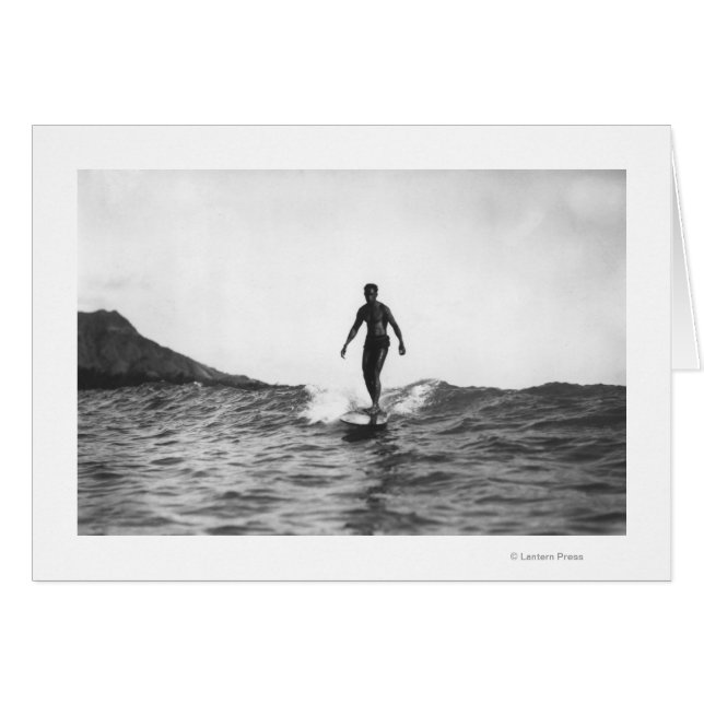 Surfing in Honolulu Hawaii Longboard Surfer (Front Horizontal)