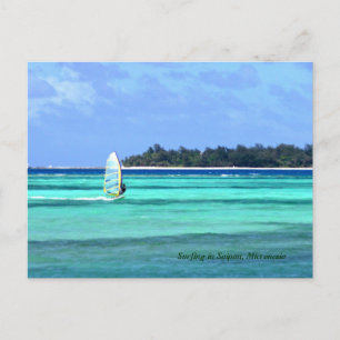 Surfing in Saipan Postcard