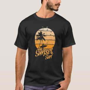 Surfing in the Twilight with Palm T-Shirt