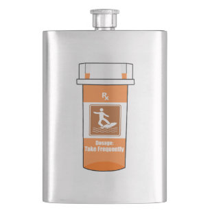Surfing Is My Drug Hip Flask