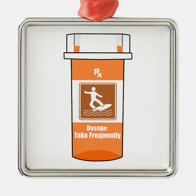 Surfing Is My Drug Metal Ornament (Front)