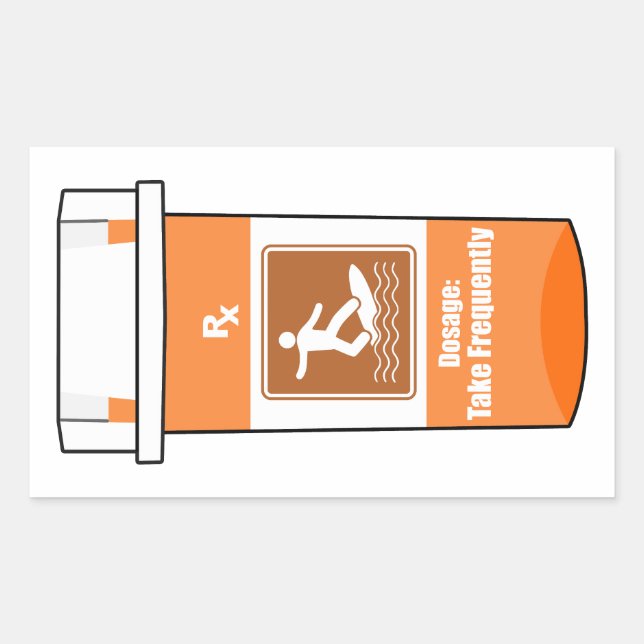 Surfing Is My Drug Rectangular Sticker (Front)
