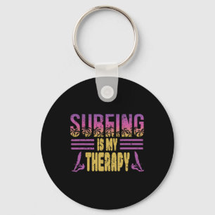Surfing Is My Therapy Design For A Surf Windsurfer Key Ring