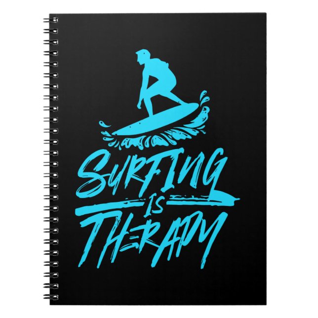 Surfing Is Therapy Notebook (Front)