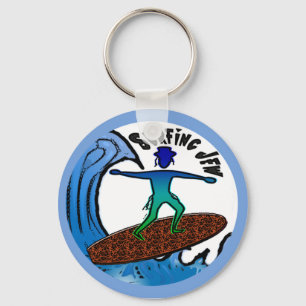 Surfing Jew Keychain