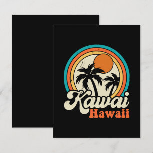 Surfing Kawaii Hawaii Enclosure Card