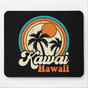 Surfing Kawaii Hawaii Mouse Pad